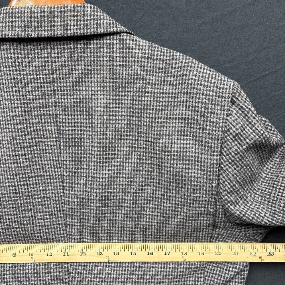 Vintage Pendleton Tweed Virgin‎ Wool Blazer Jacket Men's Size 42 Gray 2 Button - Picture 7 of 15